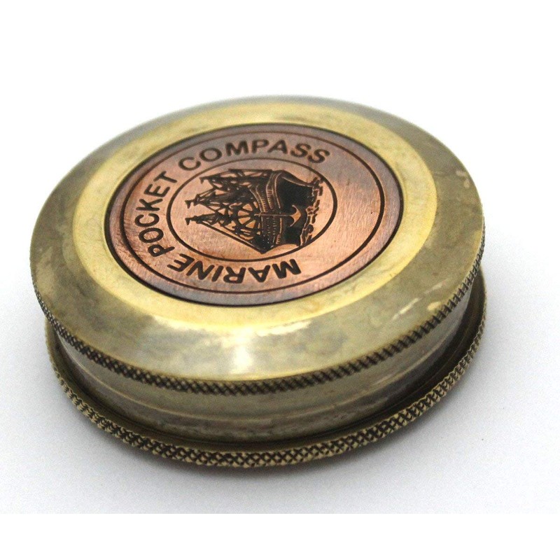 Nautical Replica Hub Antique Marine Poem Compass Pocket Compass w
