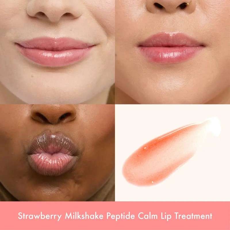 The Beauty Crop Peptide Calm Lip Treatment Strawberry Milkshake