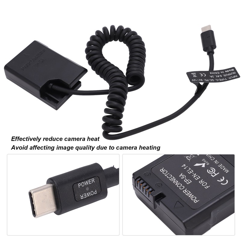 Type C Power Adapter DC Coupler ENEL14 Full Decoding Dummy