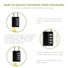 KeeKit Combination Padlock, 4 Digit Combination Lock with Keys, Resettable