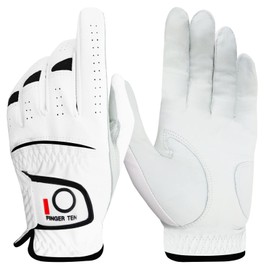 Golf Gloves Men's Leather for Left Hand 1 Piece All Weather Cabretta Leather Grip Golf Glove Right Handed Soft Comfort Fit Size S M ML L XL (ML, for Left Hand)