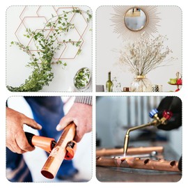 sourcing map Copper Round Tube 3 mm Outer Diameter 0.5 mm Wall Thickness 300 mm Length Tube Pack of 4