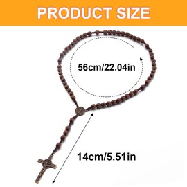 RDNKVB 1 x Religious Jewellery Catholic Rosary Chains Handmade Religious Prayer Chain Cross Pendant Women's Communion Christening