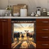Funny Cows Magnetic Dishwasher Cover,Farmhouse Cattles Heifer Dishwasher Magnets Decal,Country