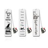 3 Pieces Metal Bookmarks, Cat Pendant Bookmarks, Bookmarks with Words,