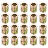 sourcing map 100Pcs Threaded Inserts, M8-1.25x15 Zinc Alloy Hex Socket