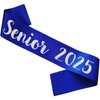 KETAOO 6PCS Senior 2025 Sash, Silver Glitter Royal Blue Finally