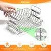Aieve Hot Air Fryer Grill Grate Dehydrate Multi-Purpose Double Layer