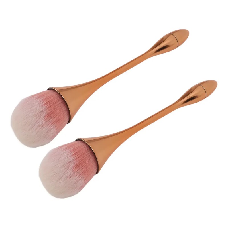 Brocha En Polvo, 2 Piezas, Para Decoración De Uñas, Cerdas