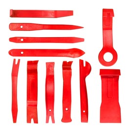 JNNJ Car Trim Removal Tool Kit, Vehicle Interior Disassembly Tools, Disassembly Trim Tool for Car Panel Dashboard Radio Audio Tool Kit (Red)