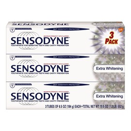 Sensodyne Sensodyne 24/7 Sensitivity Protection Extra Whitening Toothpaste, 6.5 Ounce Tubes (Pack of 3)