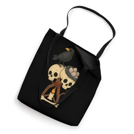 Cute Crow Skull Cartoon Tote Bag