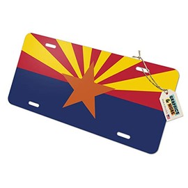 GRAPHICS & MORE Arizona State Flag Novelty Metal Vanity License Tag Plate