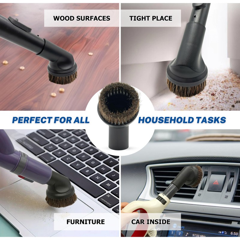 1-3/8'' Vacuum Brush Attachments for Shark, Miele & Most Canister/Handheld