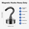 Grtard Black Magnetic Hooks, Strong Magnetic Hooks for Hanging, Magnets