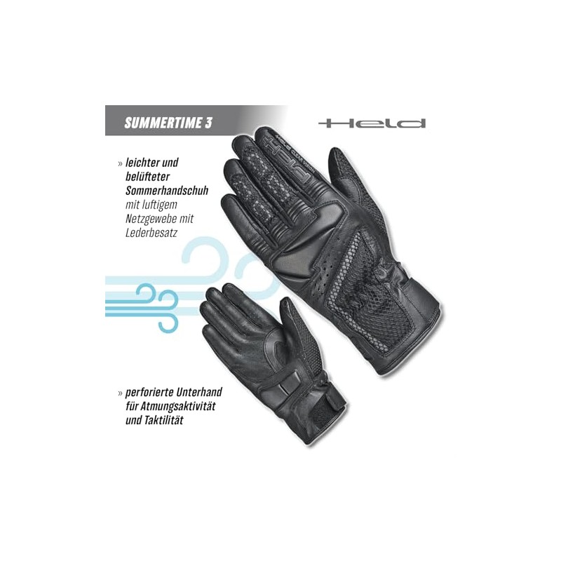 Held Summertime 3 Perforated Motorcycle Gloves