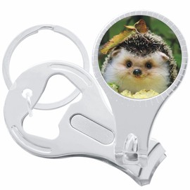 Hedgehog Nail Clippers Plus Bottle Opener Keychain