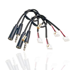 Lsgoodcare 4Pcs 3.5mm Female Male to XH2.54-3P Audio Cable 26AWG 11.81Inch, 3-Core Copper Stereo Wire Terminal Extended Cord for Car Audio, Home Speaker, Sound Module DIY Modification ﻿