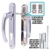  UPVC Door Handles Set - Polished Chrome - Lever/Lever