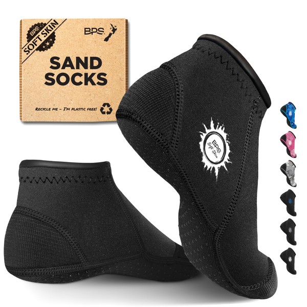 BPS Soft Skin Neoprene Socks (Low Cut - Black/White Logo
