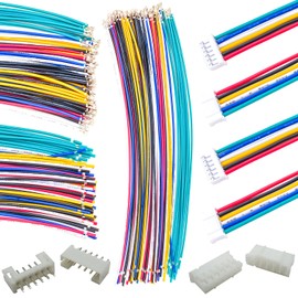 Yoeruyo PH2.0mm JST Male Connector Kit with 22AWG Pre-Crimped Wire, 2/3/4/5/6/7/8/9/10/12 Pin Housing JST Adapter Cable Connector with Length of 10/20/50/80/100CM Wire (2 Sets M 6Pin-50CM)