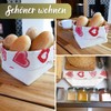 slowroom Half Linen Bread Basket - Double-Sided Bread Basket -