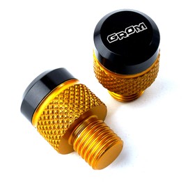 ZYAKOMO CNC M10x1.25 Motorcycle Mirror Hole Plugs Stock Mirrors Hole Screw Compatible with MSX125 GROM 2025 GROM 125 MSX 125 2013-2023 2024 (Gold)