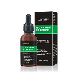 Natural Hair Growth Serum with Ginseng, Polygonum Multiflorum, Ginger King & Vitamin E, Promotes Faster, Thicker, Stronger Hair Growth & Reduces Hair Loss, Scalp Nourishing (1.0 OZ, 30ml)