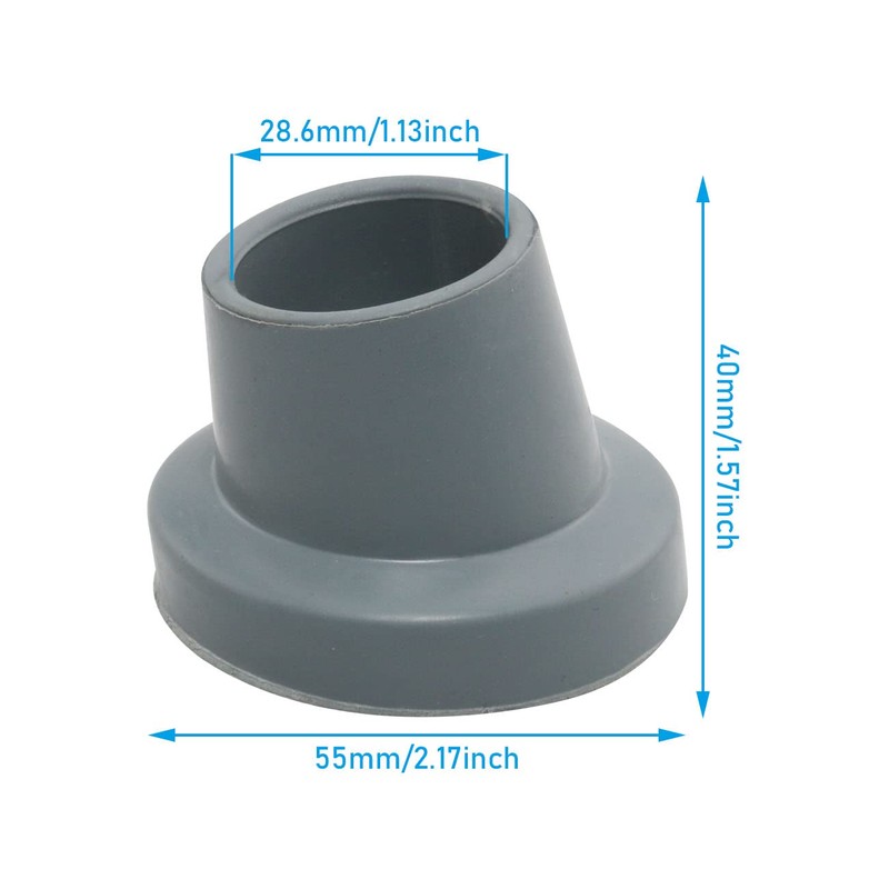 WHYHKJ 4pcs 1-1/8" I.D Slope Rubber Tips Non Slip Shower