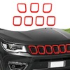 7PCS Front Grill Inserts Grille Cover Trim Exterior Accessories for