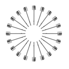 20Pcs Ball Pump Needles, Silver, Stainless Steel, Manual, Inflation Needle, Air Pump, Sports Balls, Football, Soccer, Basketball, Gym