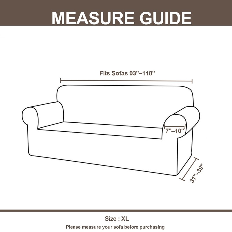 1 Piece Stretch Sofa Cover Washable for 4 Seater Oversized
