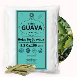5.2oz Dried Guava Leaves, Hojas De Guayaba Secas, Natural Guava Leaves, Aromatic Leaf Tea, No Additives, Non GMO. by Akshit