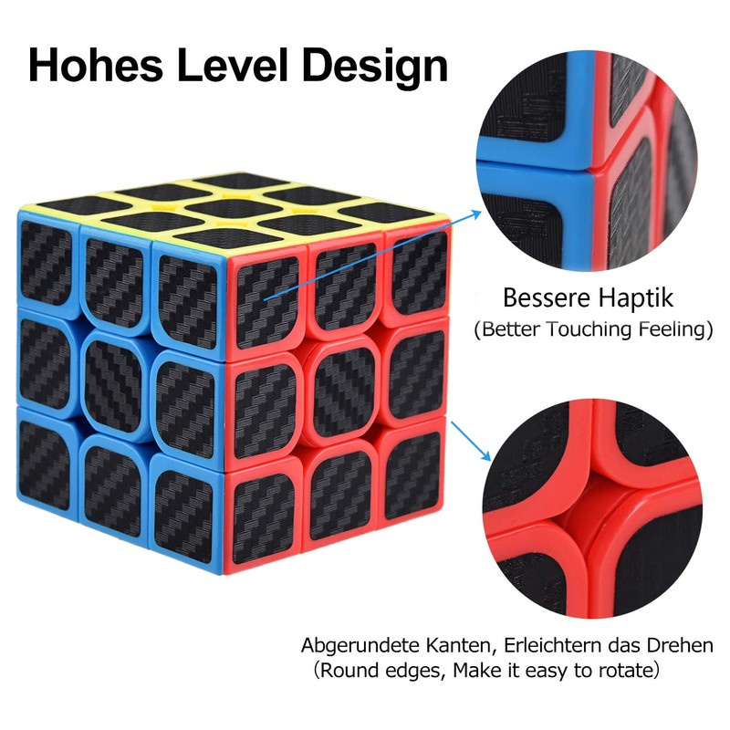 DealKits Rubik's Cube x 2, Magic Speed Cube 3x3, Stress