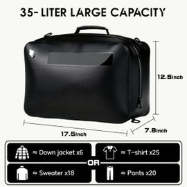 Vacuum Seal Bags for Clothing Travel, Electric Pump Included, Heavy-duty TPU film fabric with 50-thread material, waterproof & Reusable, Compression Storage Bags for Luggage/Backpack Packing (2-PC)