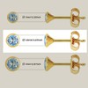 NKlaus Single Stud Earrings Genuine Blue Topaz Yellow Gold 585