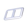 Rear Trunk Trailer Button Frame ABS Silver Trim Fit for