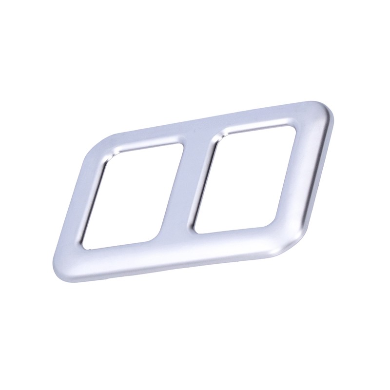 Rear Trunk Trailer Button Frame ABS Silver Trim Fit for