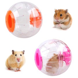JAWAI Pack of 2 Hamster Run Ball, Plastic Hamster Running Ball, Hamster Gymnastics Ball, Transparent Hamster Running Ball, Hamster Wheel Exercise Ball, for Rats, Gerbils, Small Animals (4.7 Inches)