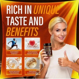 High Flavanol Cocoa Powder Flavonoids Supplements Energy Boost 1200mg UK