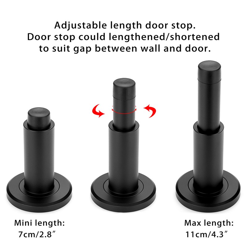 Sumnacon Sturdy Adjustable Door Stopper - Stainless Steel Modern Door