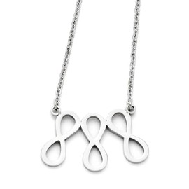 Chisel Stainless Steel Infinity Symbol Polished Necklace