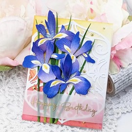 Flowers Metal Die Cuts, Flowers Frame Metal Cutting Dies Cut Stencils Card Paper Craft DIY Template Metal Cutting Dies Album Embossing Paper Dies for Card Making Scrapbooking