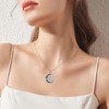 AXELUNA Dragon Necklace 925 Sterling Silver Moon Dragon Necklace Dragon