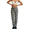 HOCANDY Womens Checkered Pants Zip Off Plaid Gingham Pants Casual
