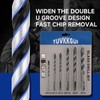 Tuvkkgui Masonry Drill Bit Set (6PCS) for Concrete/Tile/Glass/Brick/Plastic/Wood/Etc, Industrial Strength
