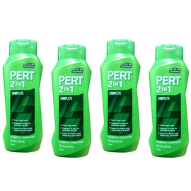 PERT 2 in 1 Complete Clean Shampoo and Conditioner - Mens Shampoo for Daily Use - Hair Conditioner for Men - Removes Dirt, Oil, and Build Up - 4 pc