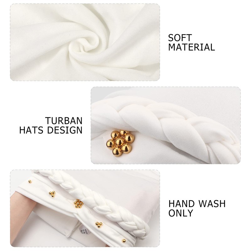 DRESHOW 1 Piece African Women's Turban Braid Headwear Headscarf Chemo