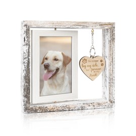 Dog Memorial Gifts for Loss of Dog - Rotating Wooden Frame for 4x6 Photos,Pet Loss Sympathy Gift,Pet Memorial Gifts for Dogs & Cats,Sentimental In Memory of Pet Gift, Condolence Keepsake