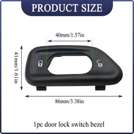 Icyhaws Car Door Lock Switch Bezel, Left Driver Side Door Lock Switch Cover Trim Compatible with Jep Wrangler JK 2011 2012 2013 2014 2015 2016 2017 2018, Replaces #68185911AA